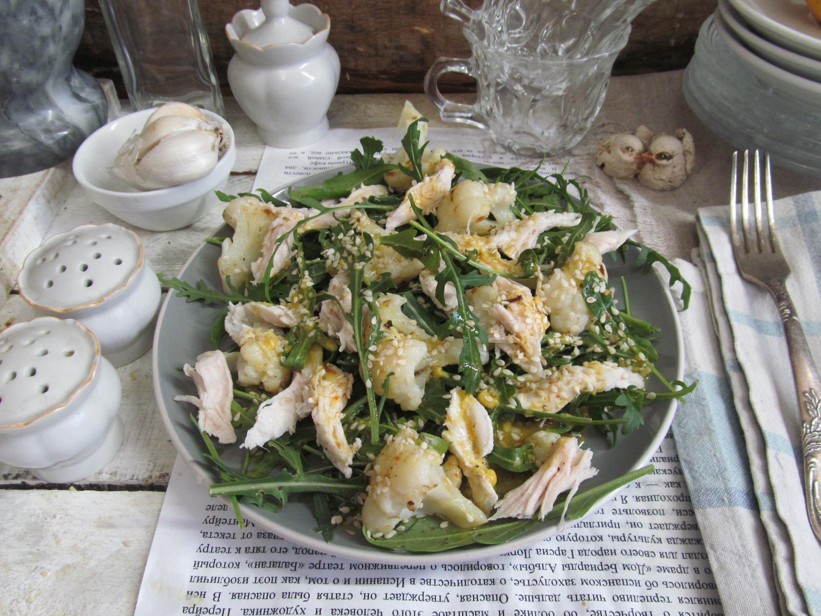 Салат из цветной капусты - как приготовить, рецепт с фото по шагам, калорийность - l2luna.ru